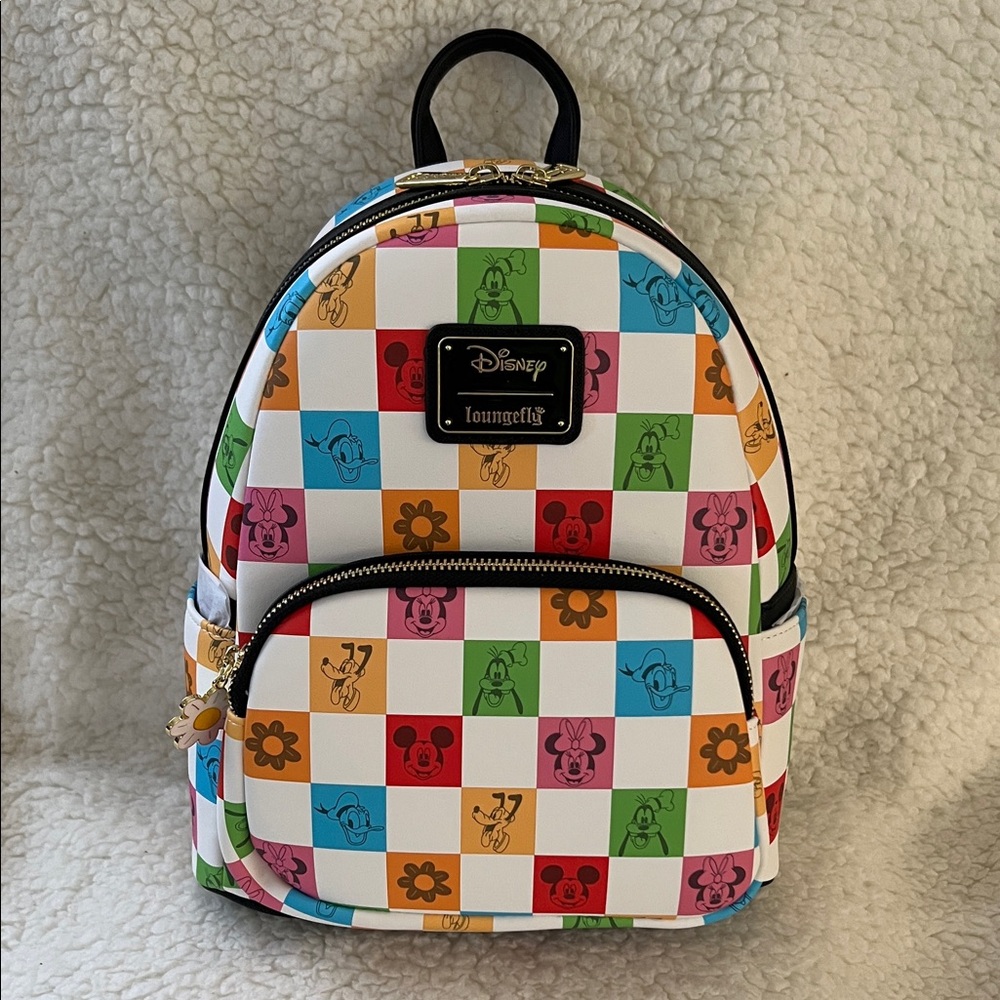 Mickey & Friends Checkered Loungefly Bag